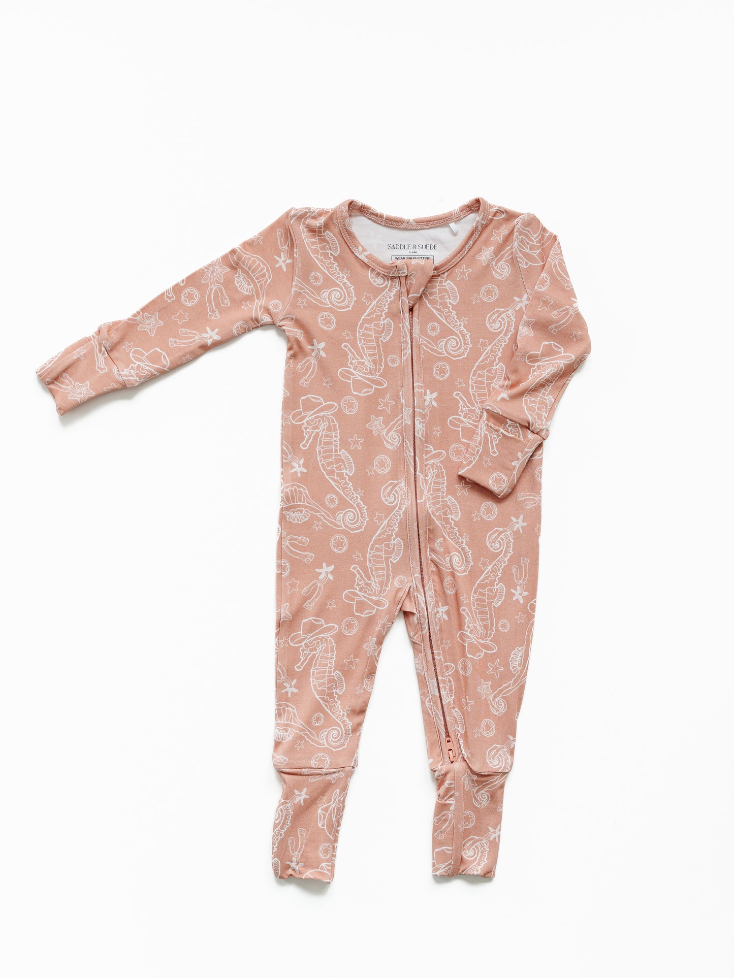 Western Costal Cowgirl Baby Footed Pajamas