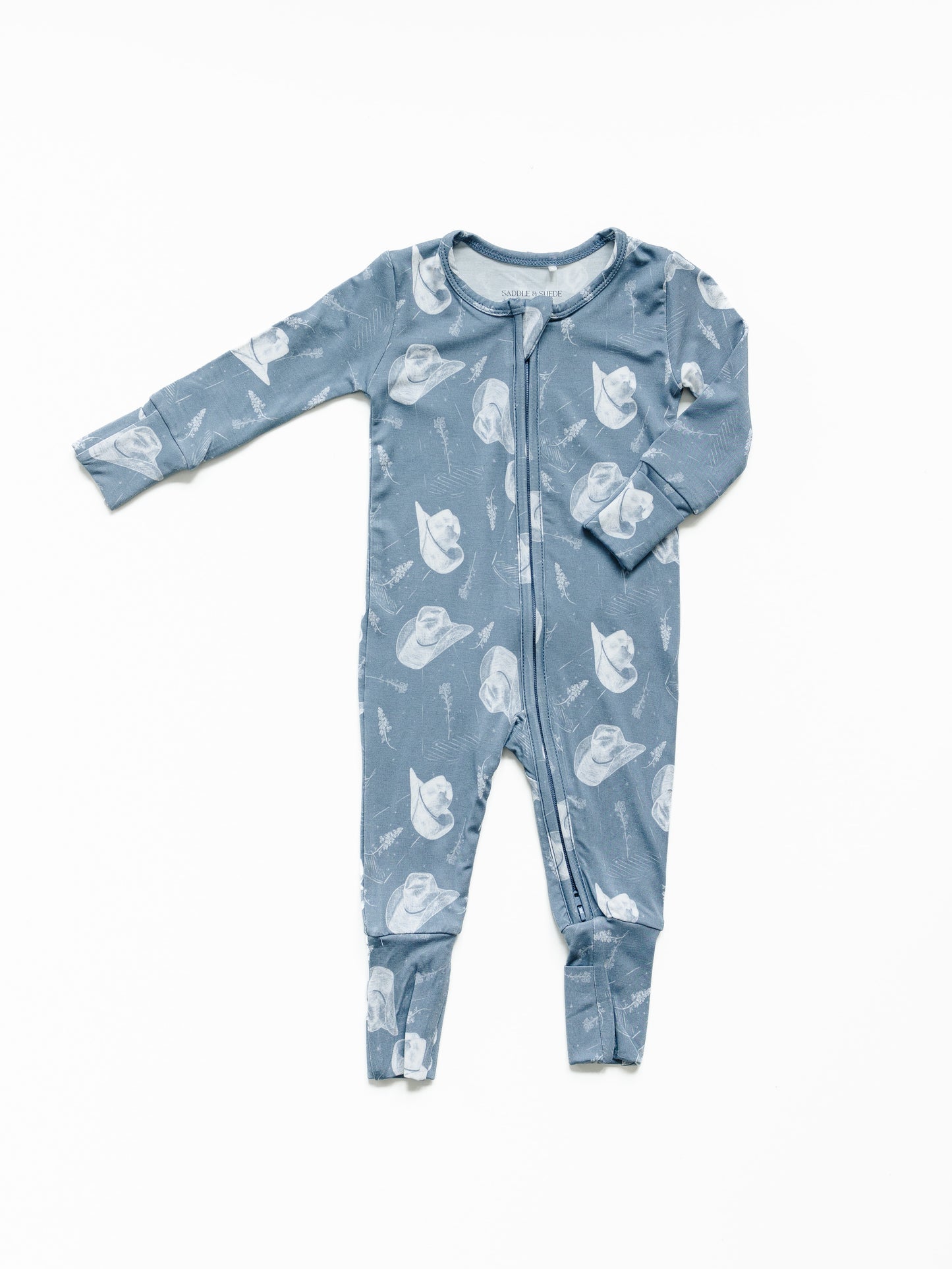 Western Cowboy Hat Baby Footed Pajamas
