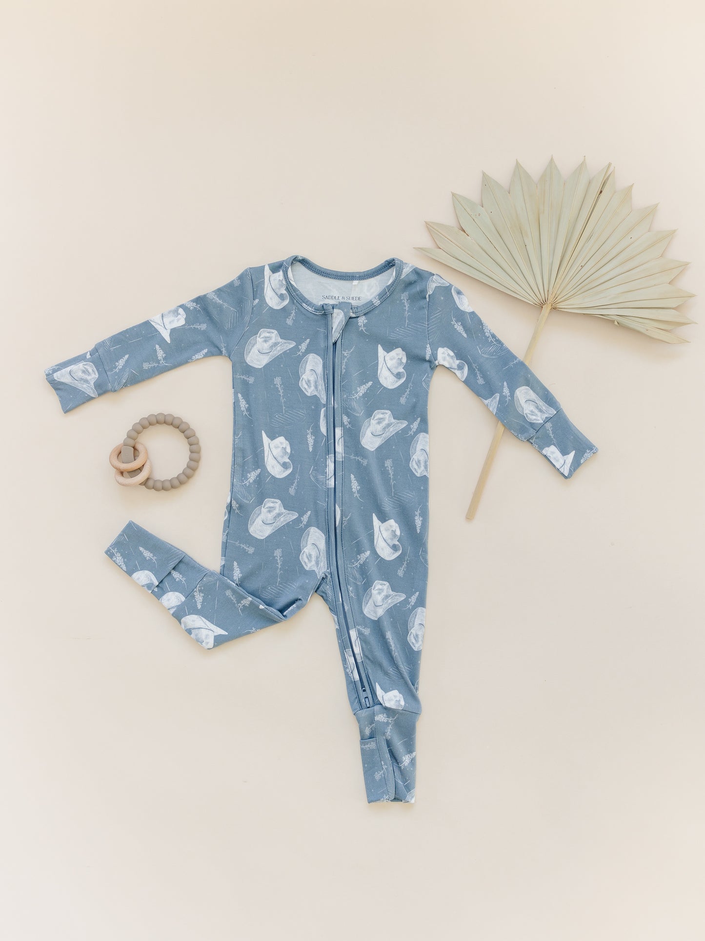 Western Cowboy Hat Baby Footed Pajamas