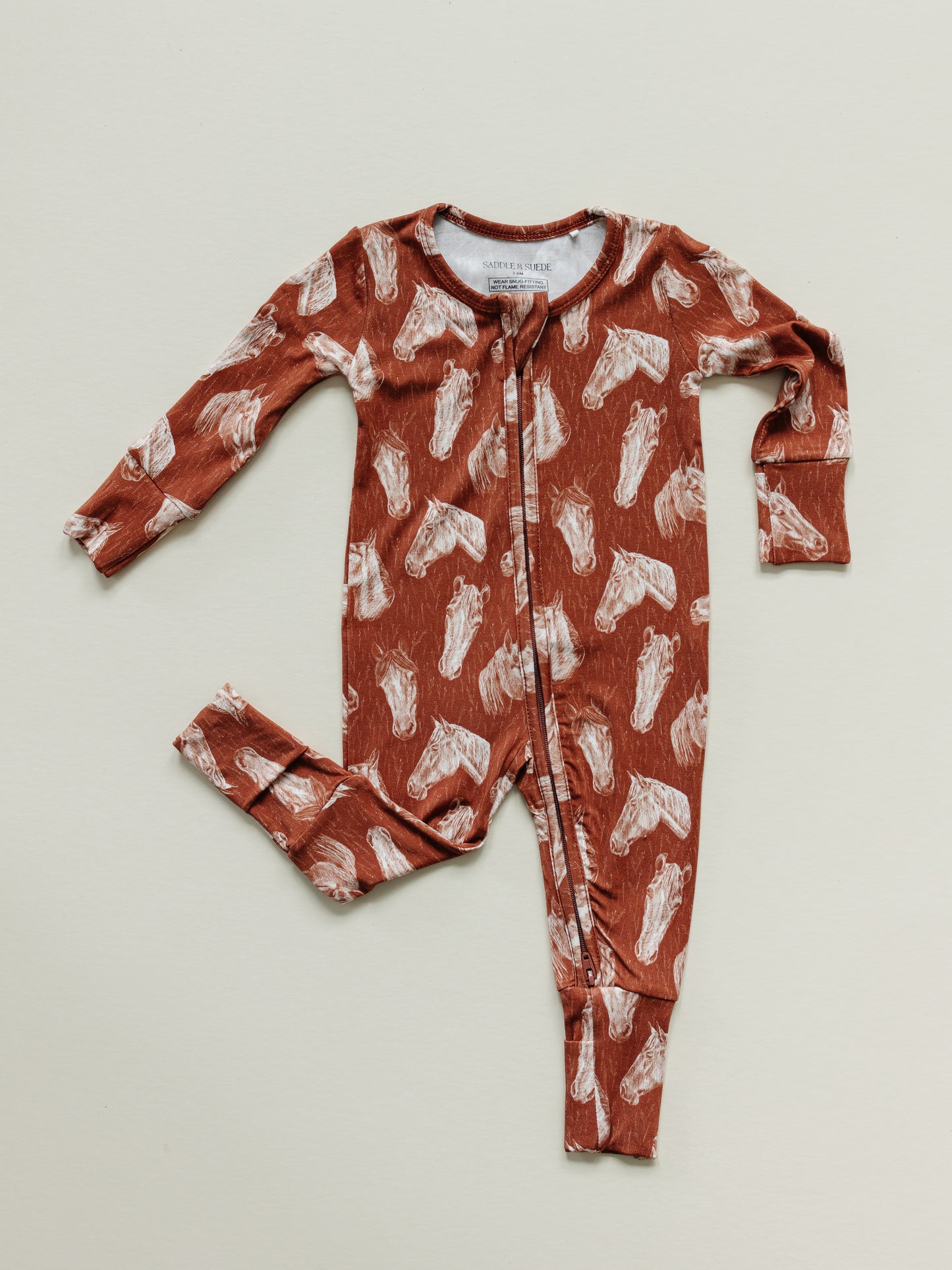 Western Horse Baby Footed Pajamas