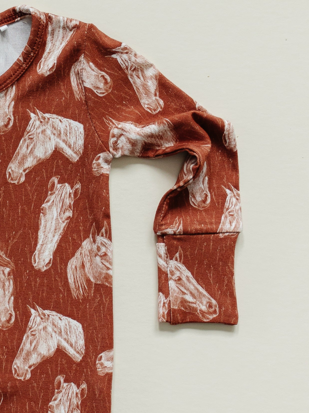 Western Horse Baby Footed Pajamas